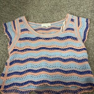 Rebellion Pink and Blue Crochet Top